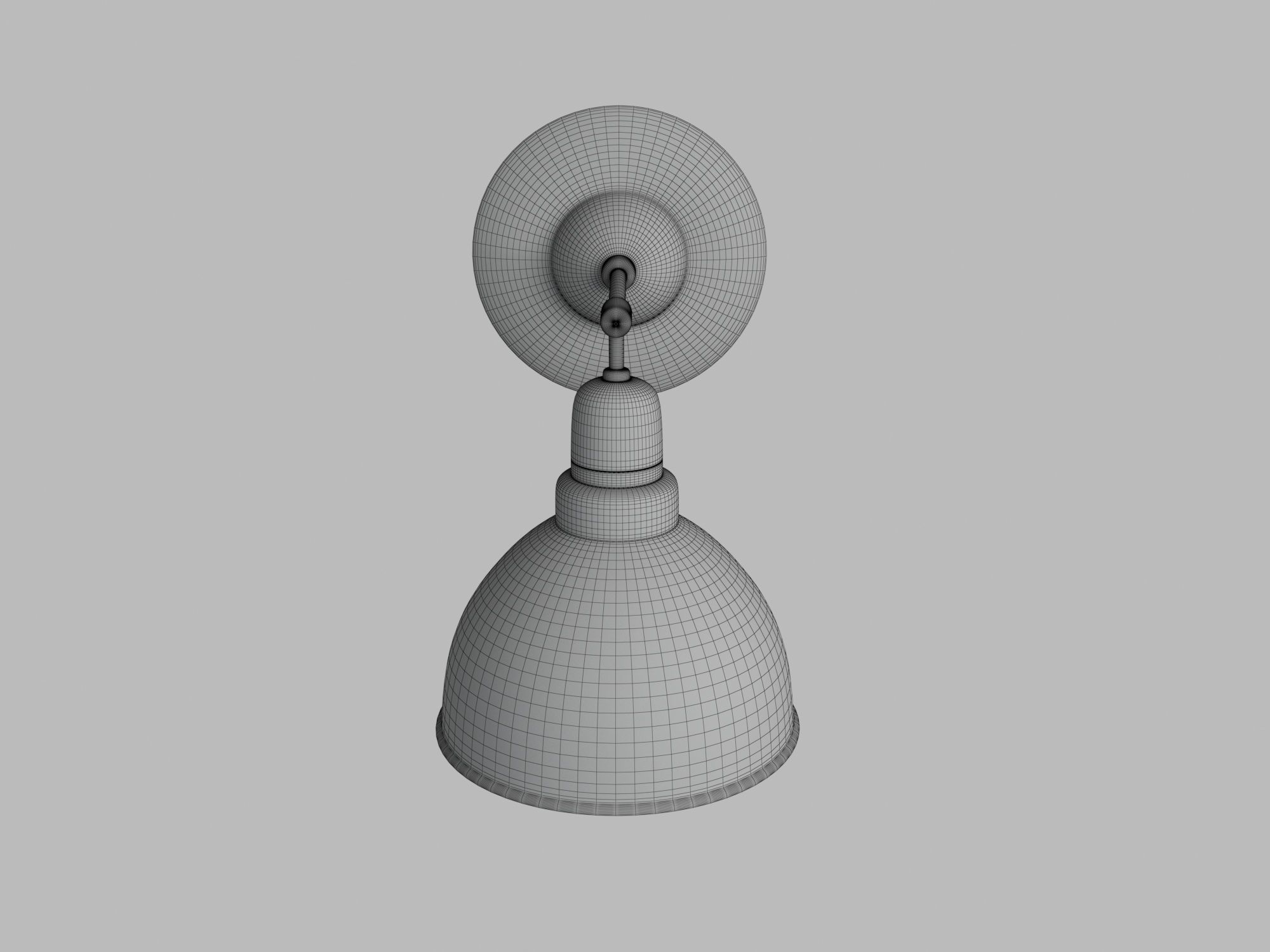 Anthracite Sconce Lamp With Wooden Detail 3D model_7