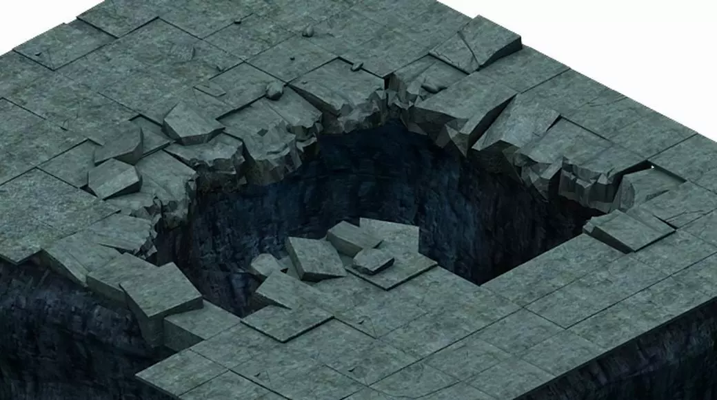 Game Underground - palace - the ground 01 3D model_0