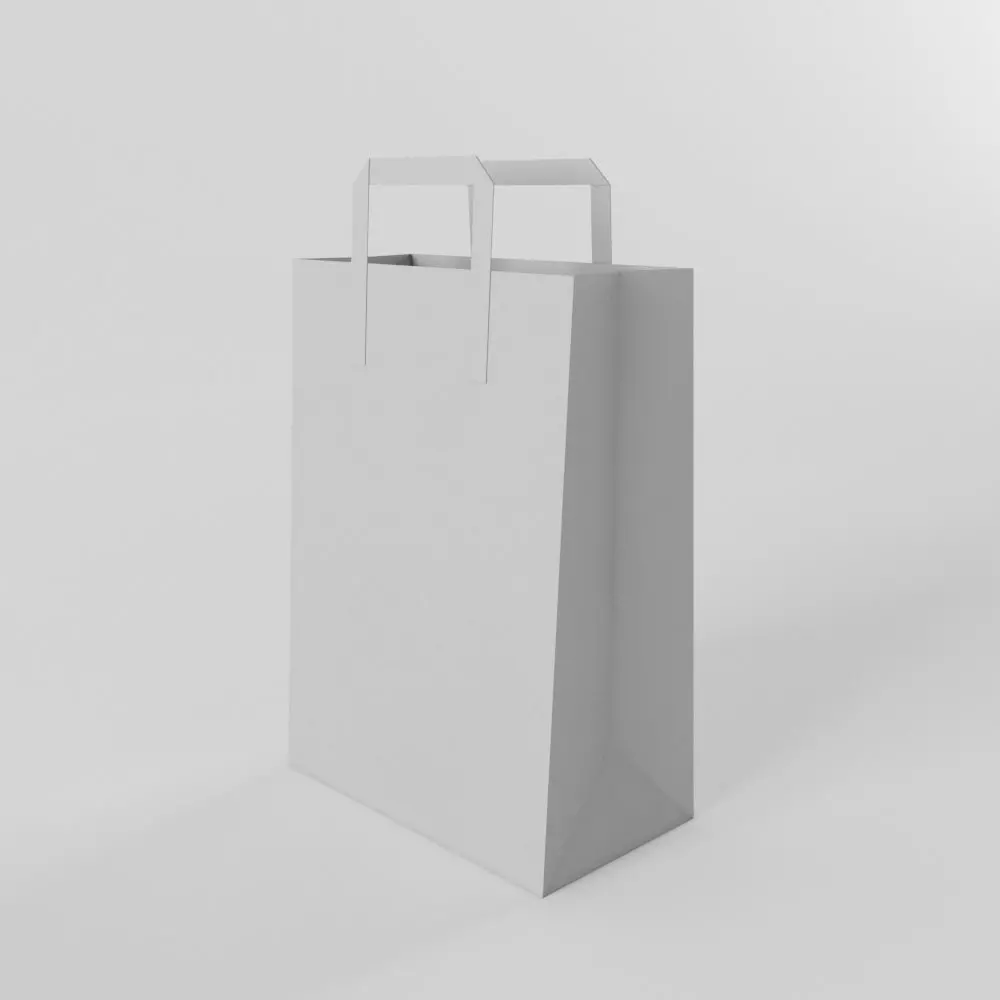 Blank Shopping Paper Bag 3D model