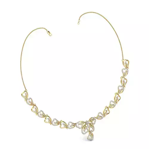 Women necklace-earrings set 3dm stl render detail