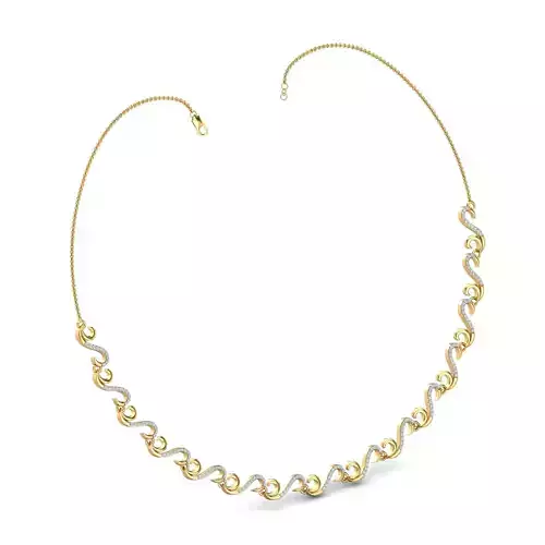 Women necklace-earrings set 3dm stl render detail