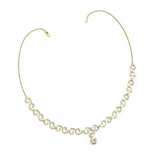 Women necklace-earrings set 3dm stl render detail