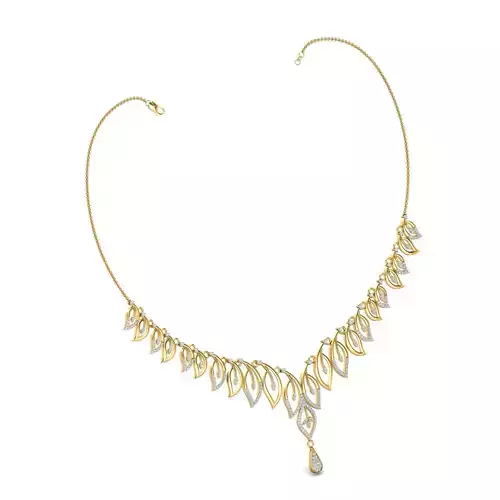 Women necklace-earrings set 3dm stl render detail