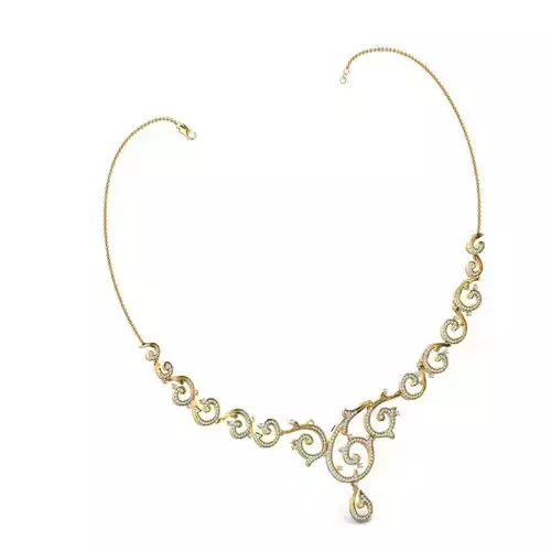 Women necklace-earrings set 3dm stl render detail 3D print model