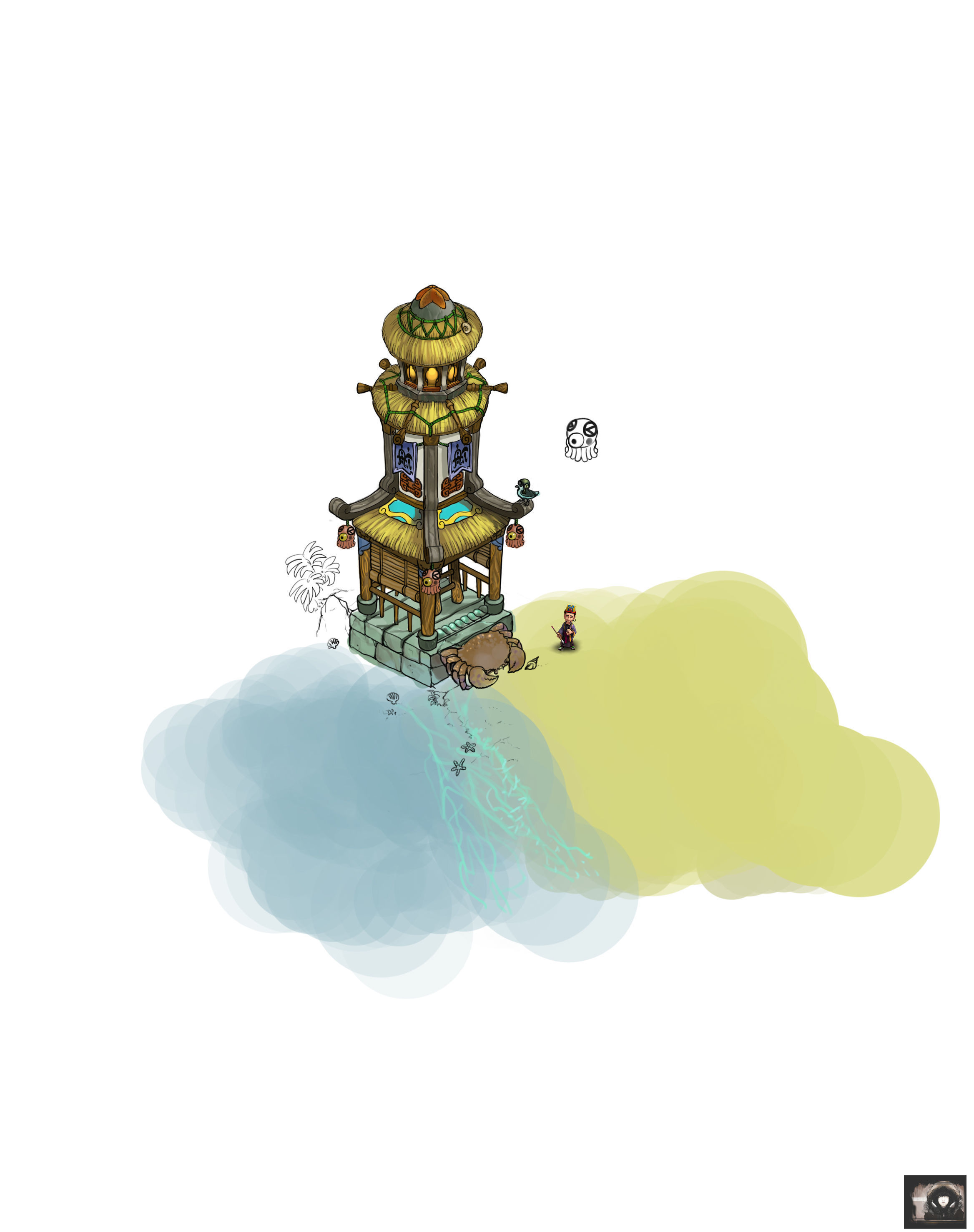 Game Underwater - Liuli Island - Lighthouse 04 3D model_4