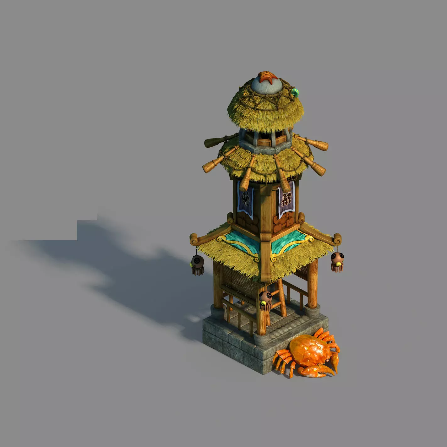 Game Underwater - Liuli Island - Lighthouse 04 3D model_0