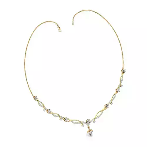 Women necklace-earrings set 3dm stl render detail