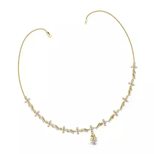 Women necklace-earrings set 3dm stl render detail