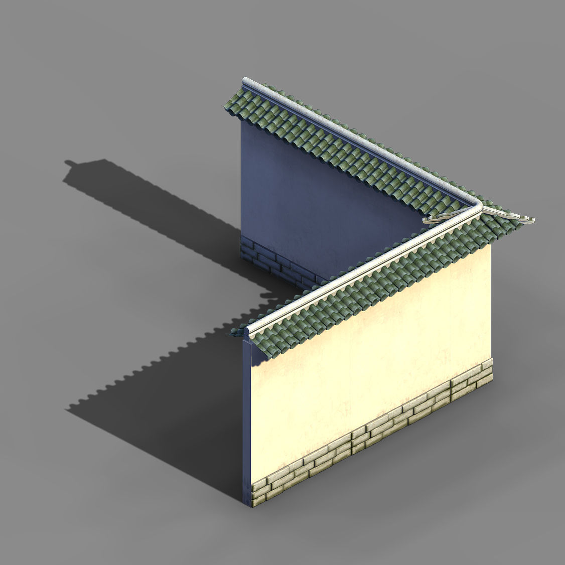 Game River Yang City - a small wall -02 3D model_2