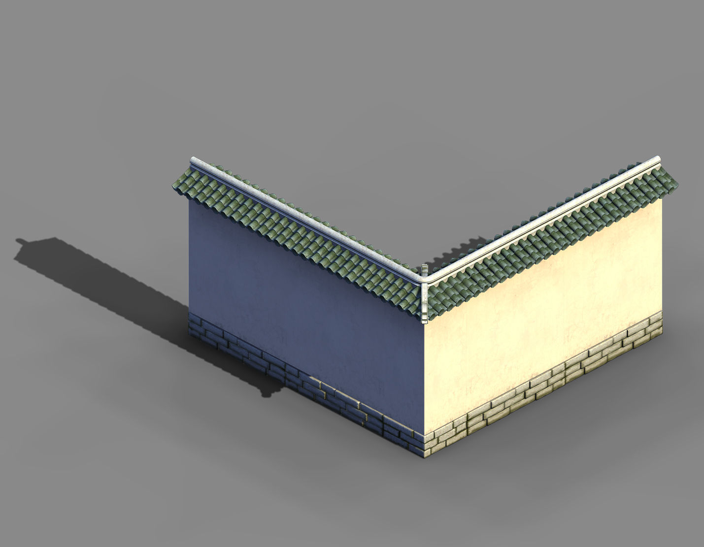 Game River Yang City - a small wall -02 3D model_4