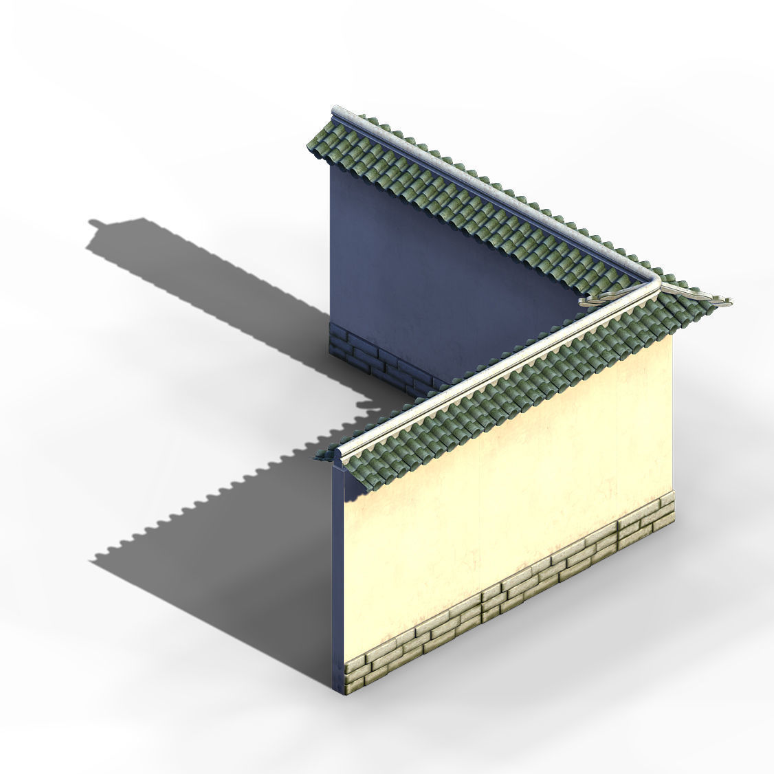 Game River Yang City - a small wall -02 3D model_3