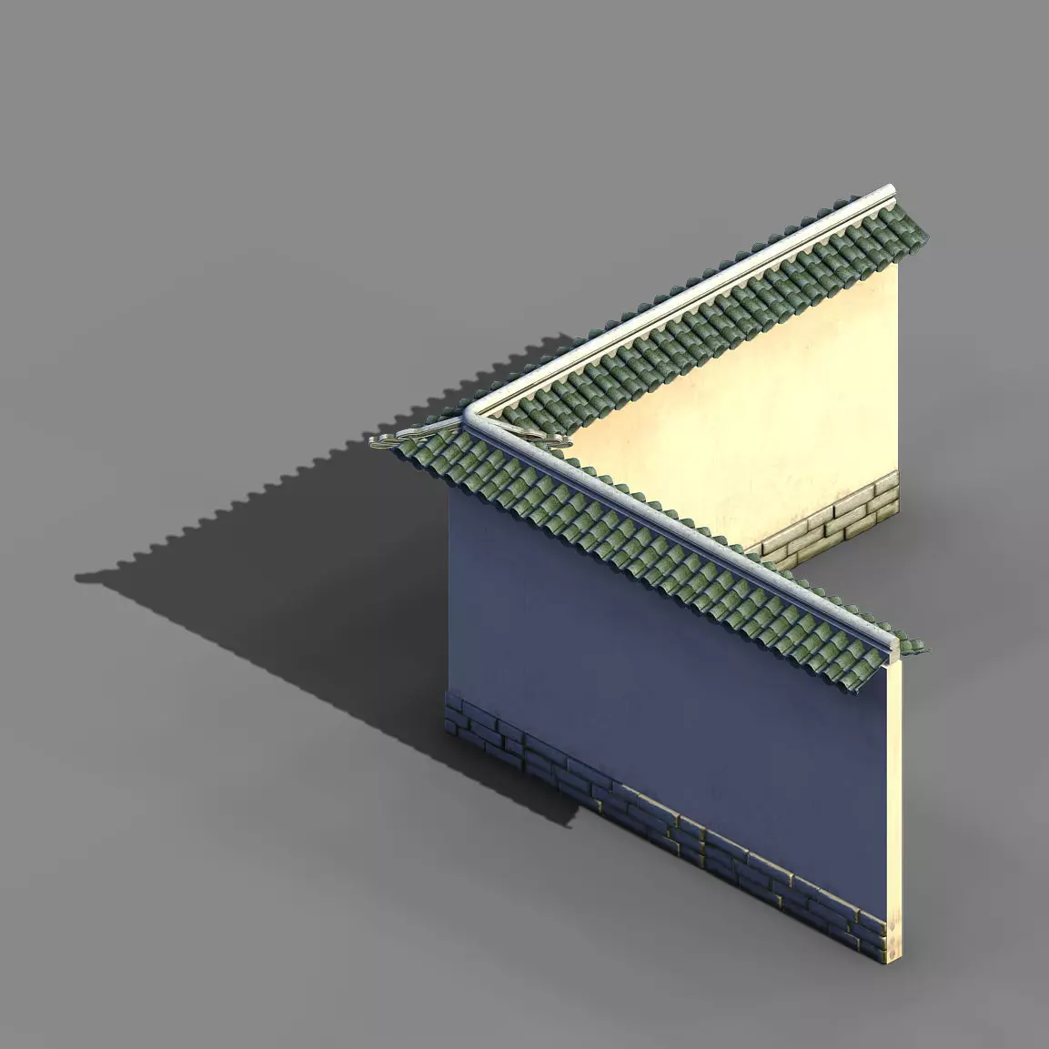 Game River Yang City - a small wall -02 3D model_0