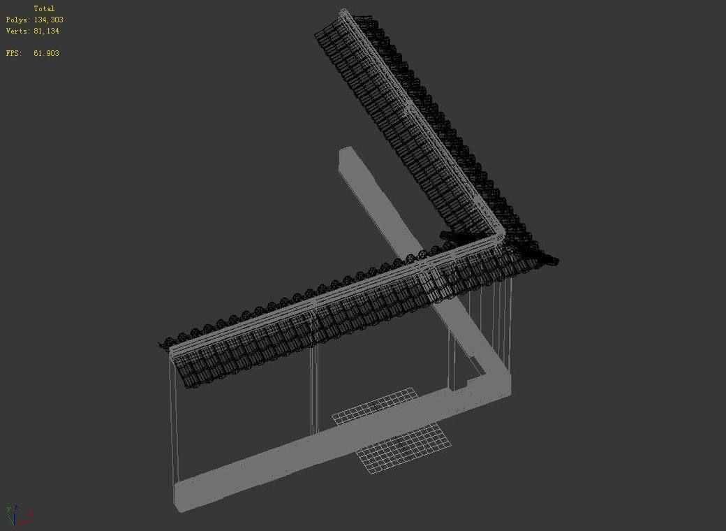 Game River Yang City - a small wall -02 3D model_6