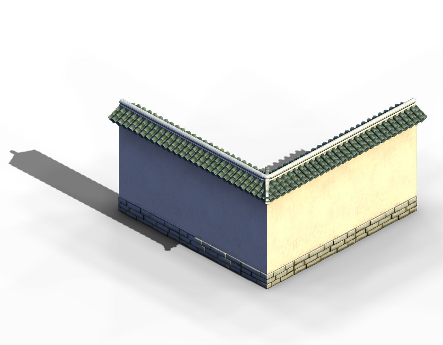 Game River Yang City - a small wall -02 3D model_5