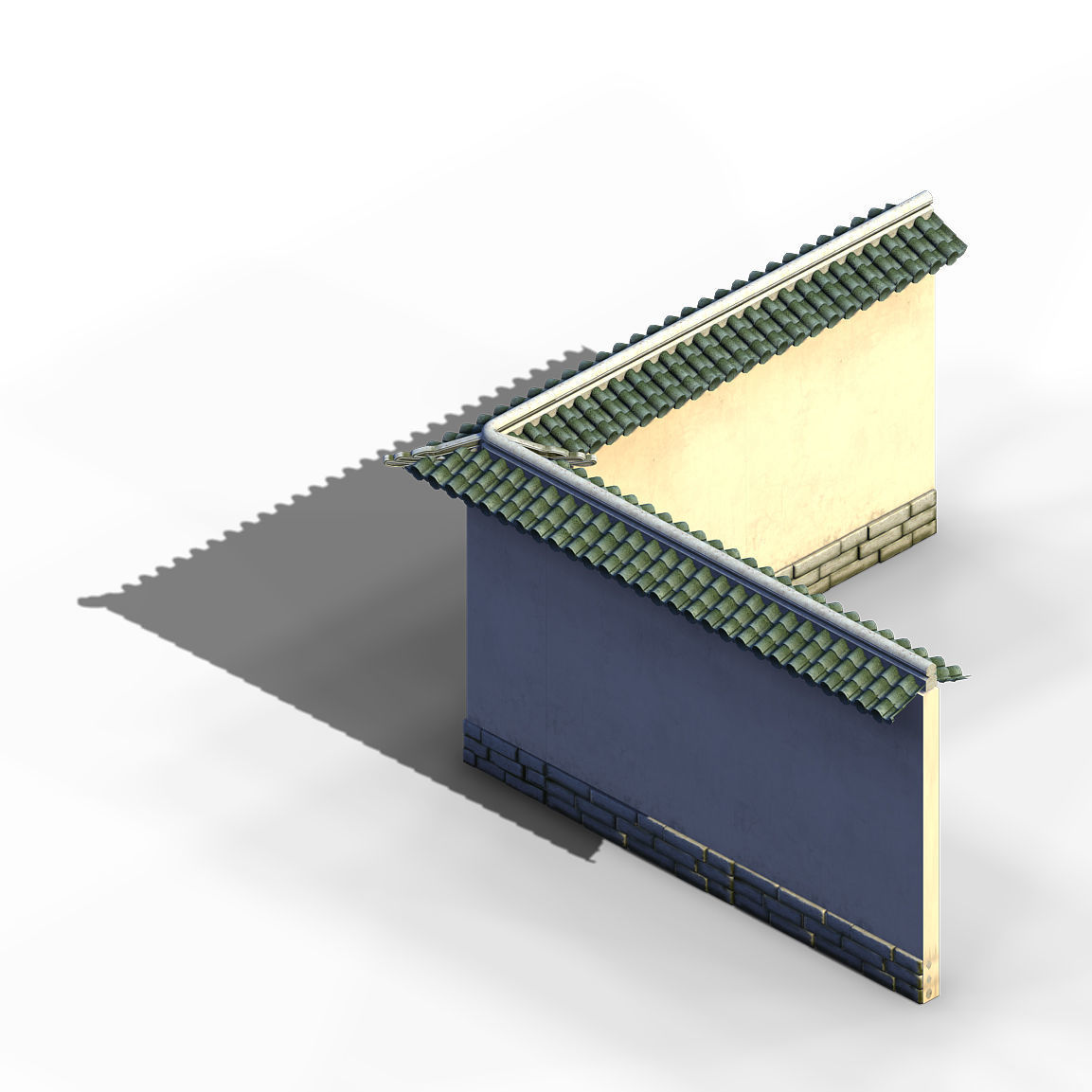 Game River Yang City - a small wall -02 3D model_1