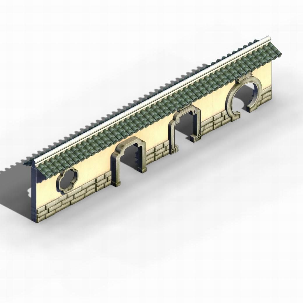 Game River Yang City - a small wall -03 3D model_1