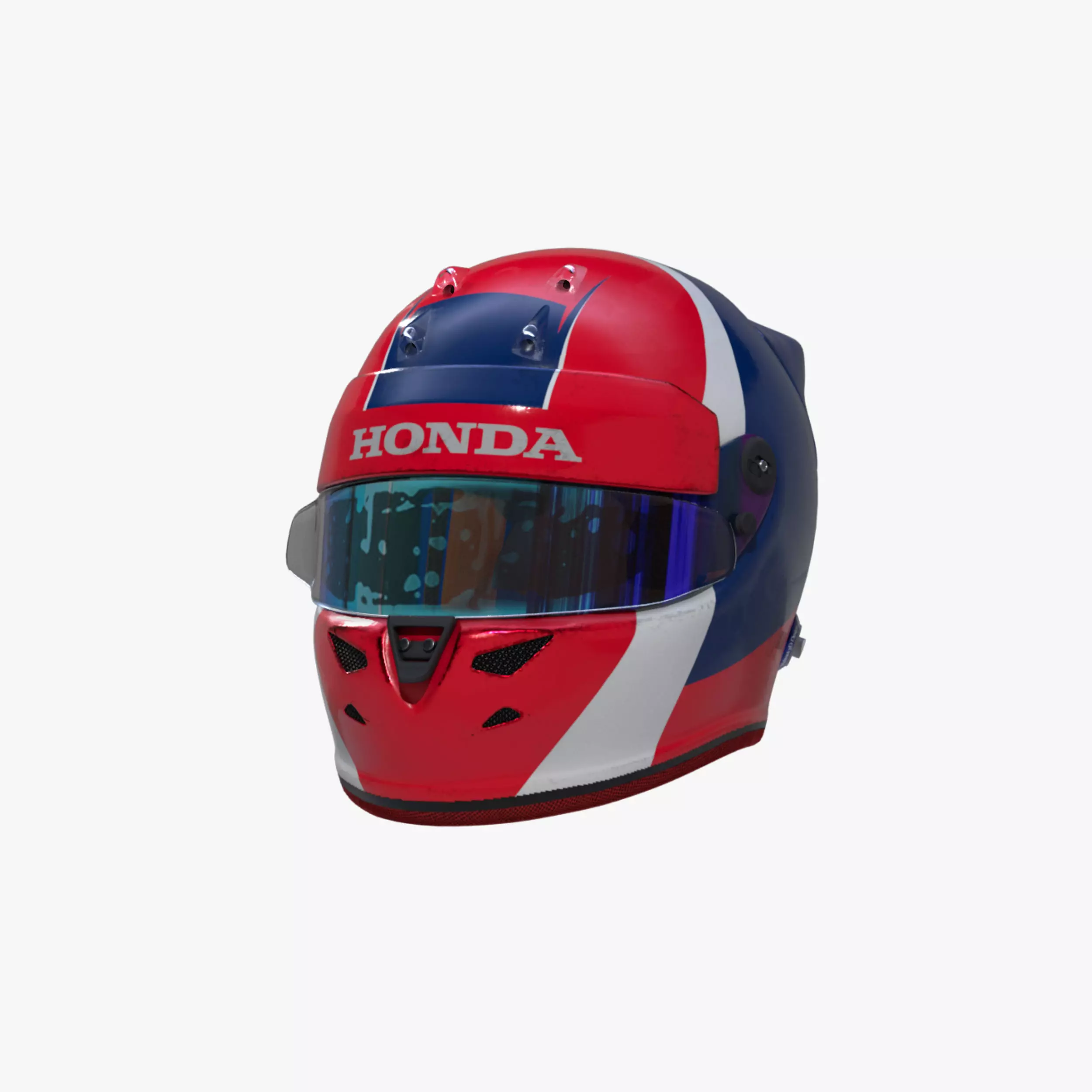 Kvyat helmet 2019 Low-poly 3D model_0