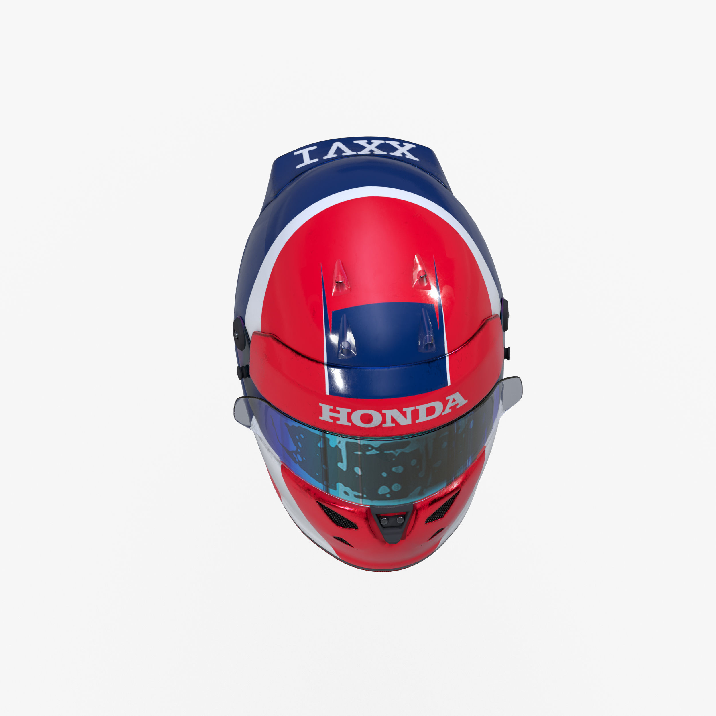 Kvyat helmet 2019 Low-poly 3D model_3