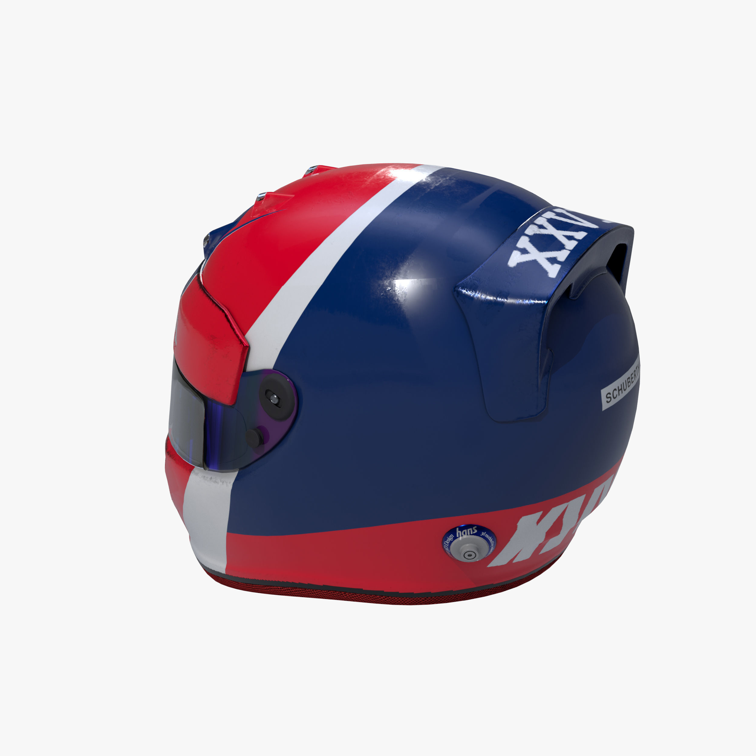 Kvyat helmet 2019 Low-poly 3D model_6