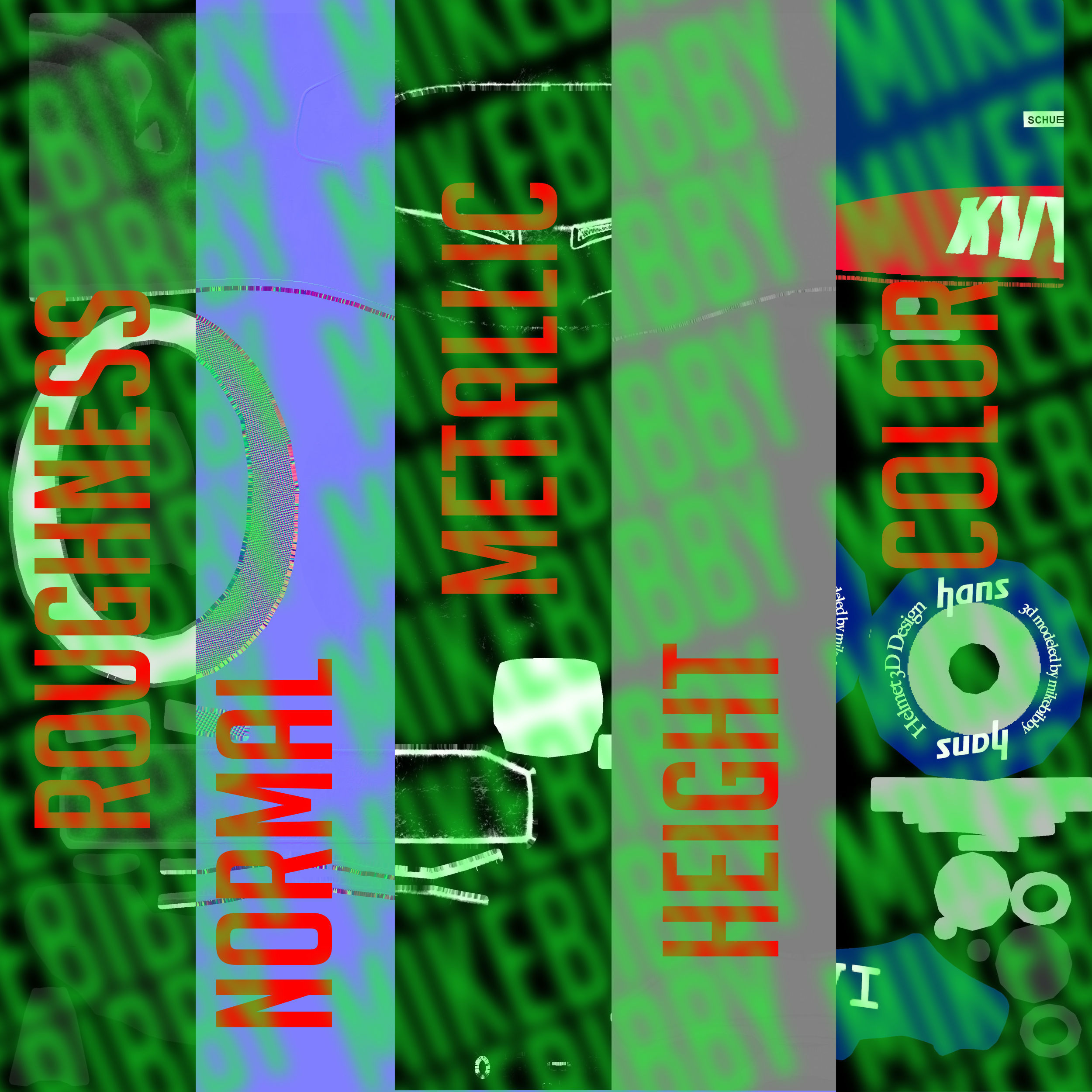 Kvyat helmet 2019 Low-poly 3D model_11