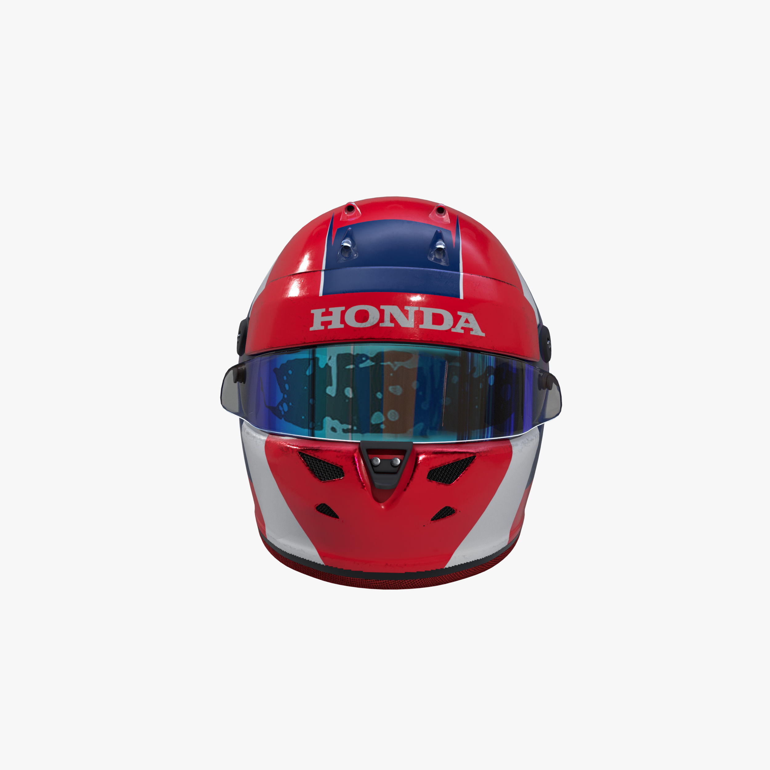 Kvyat helmet 2019 Low-poly 3D model_1