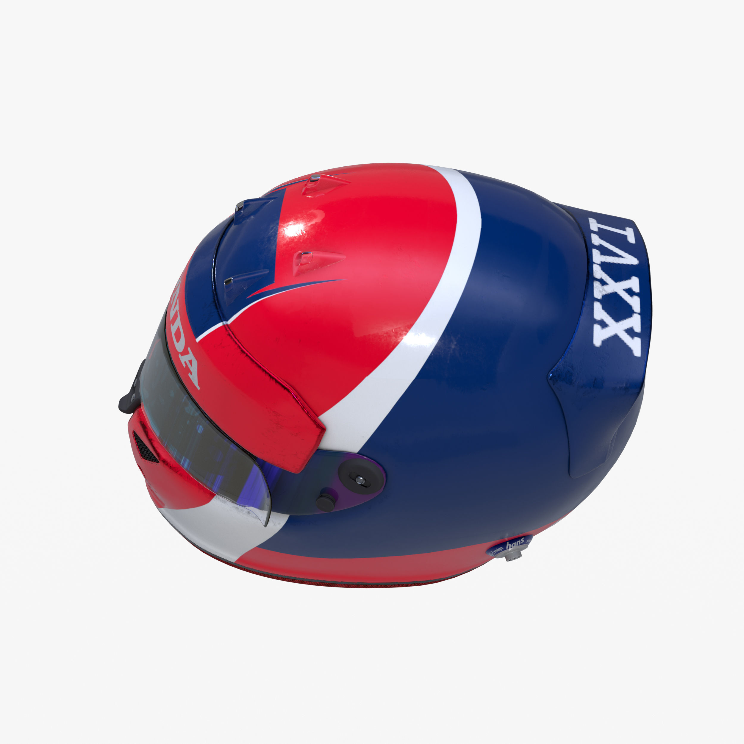 Kvyat helmet 2019 Low-poly 3D model_8