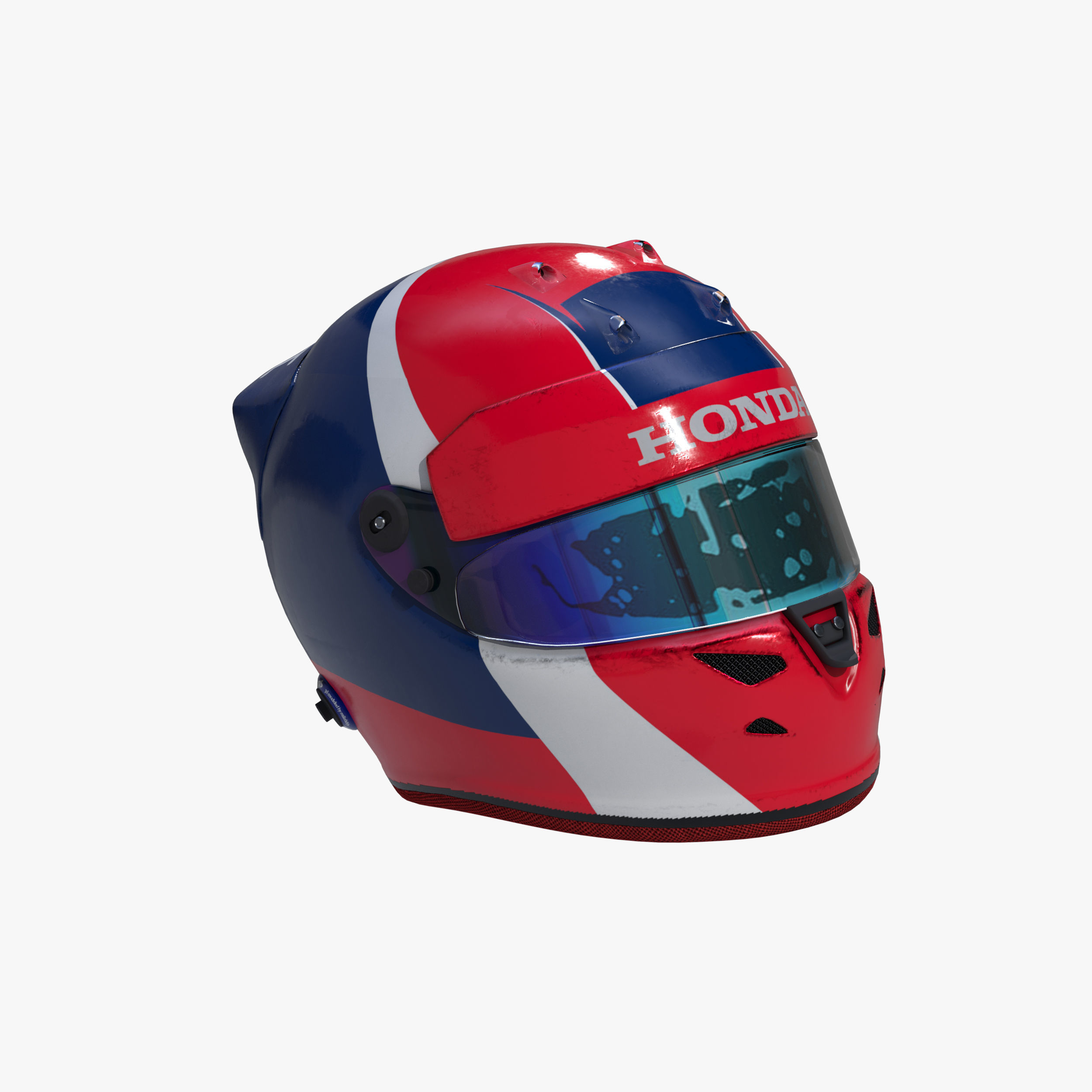 Kvyat helmet 2019 Low-poly 3D model_7