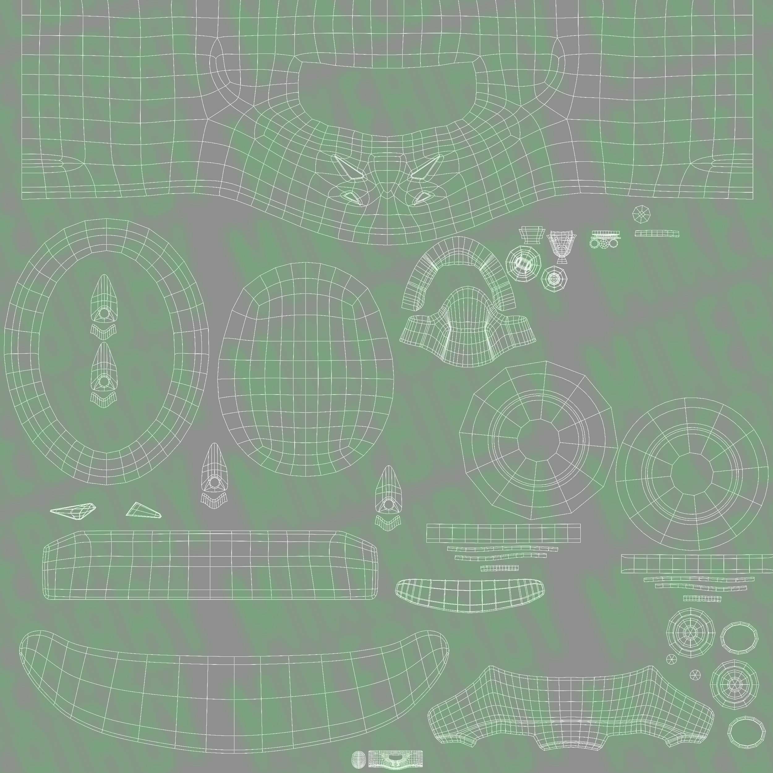 Kvyat helmet 2019 Low-poly 3D model_12