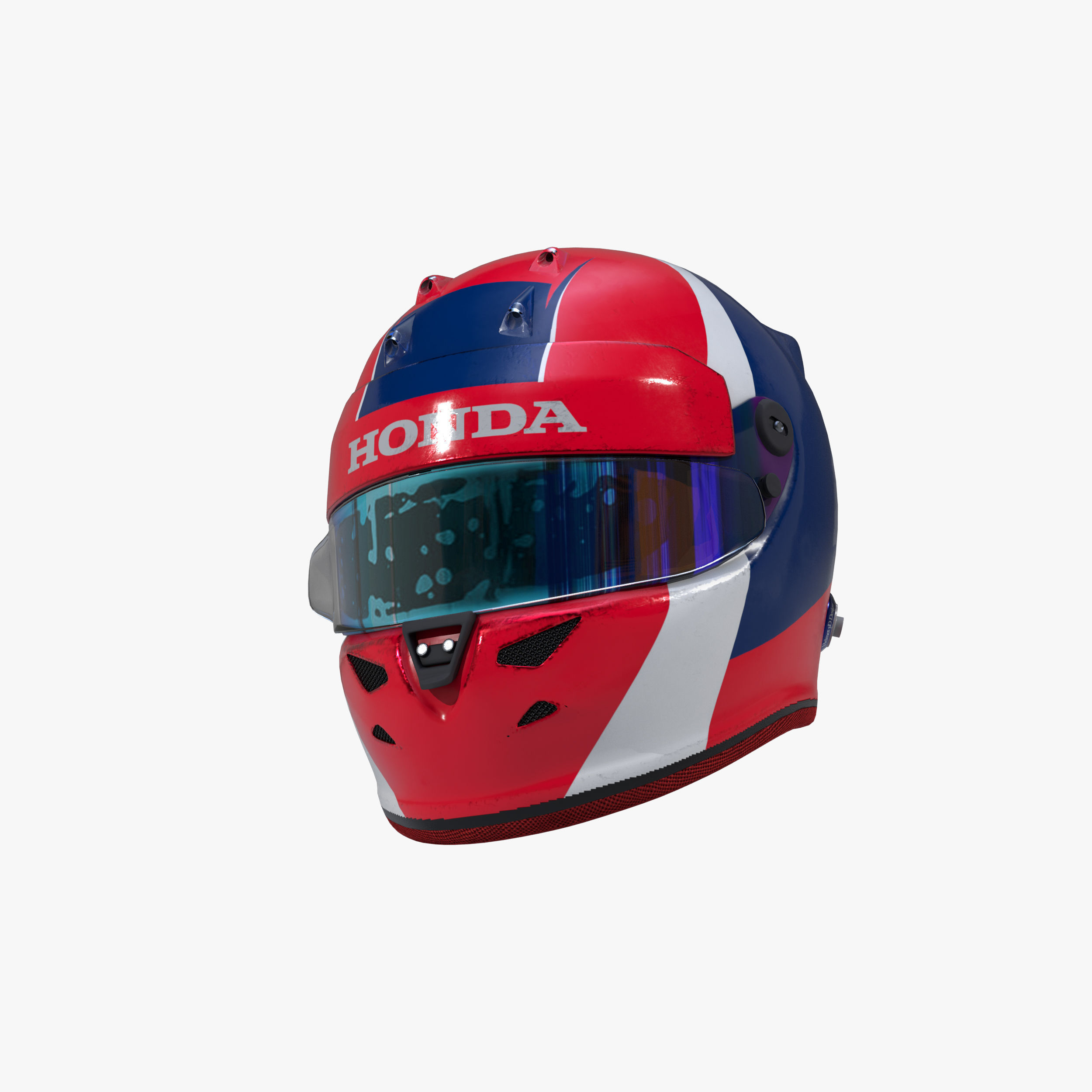 Kvyat helmet 2019 Low-poly 3D model_5
