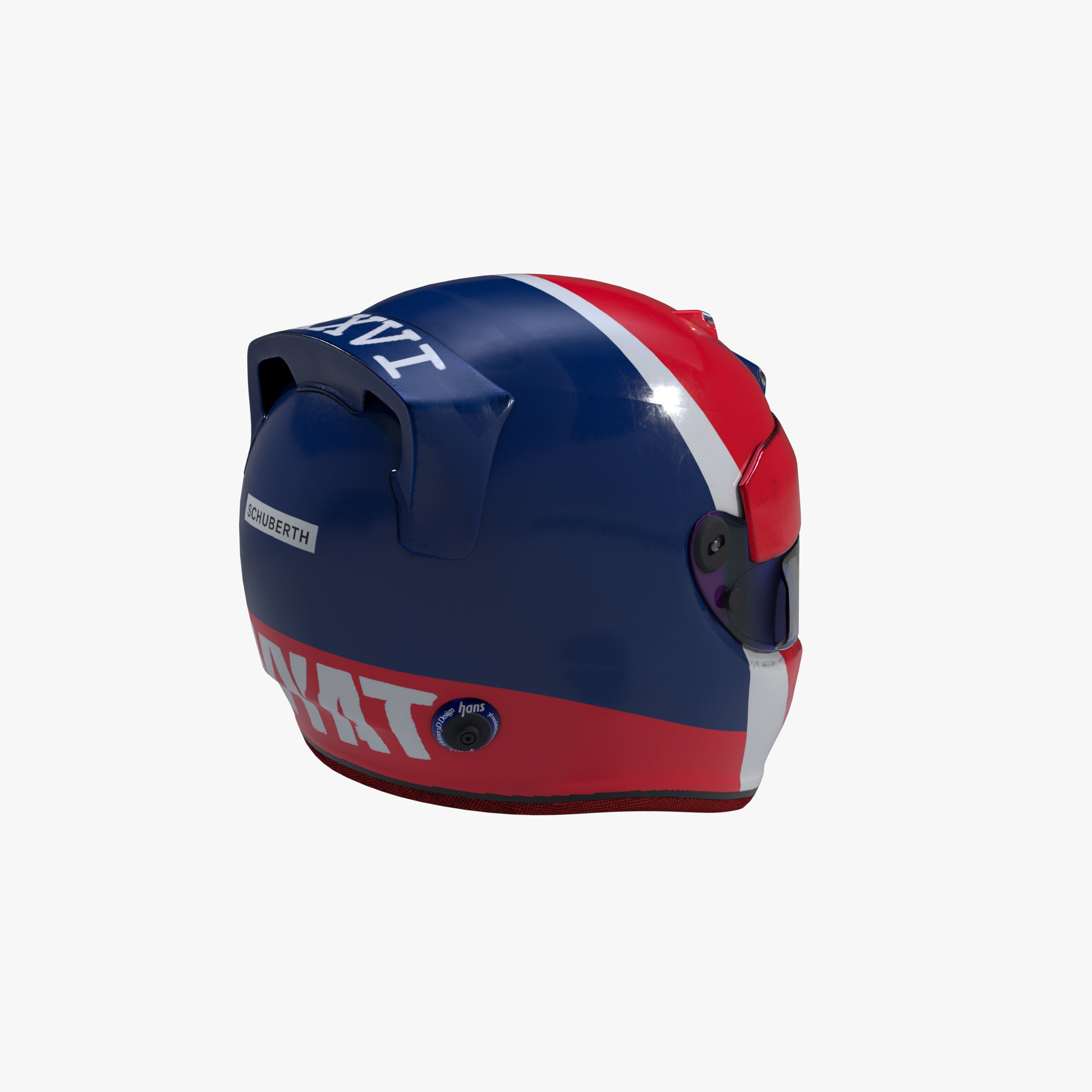 Kvyat helmet 2019 Low-poly 3D model_4