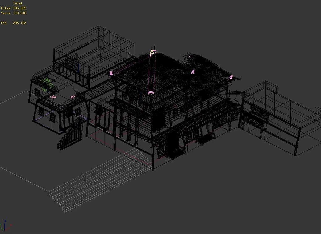 Game Desert - Building - Inn 01 3D model_4