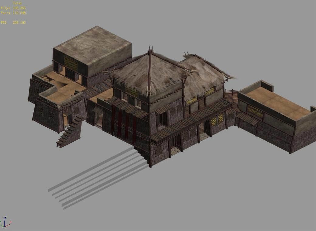 Game Desert - Building - Inn 01 3D model_5