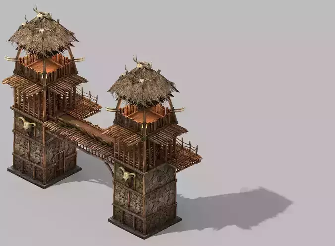 Game Desert - Architecture - Wall Gate 01