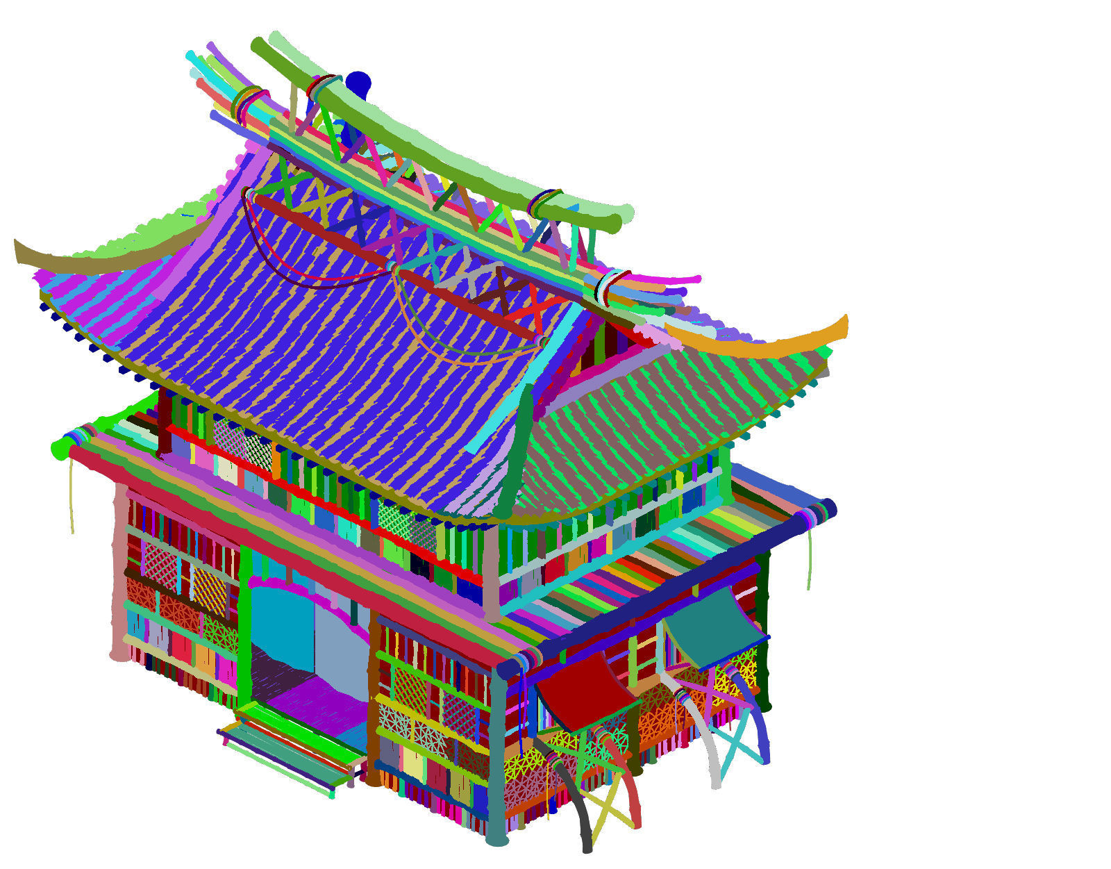 Game Building - Wo Hill Road Building 02 3D model_2