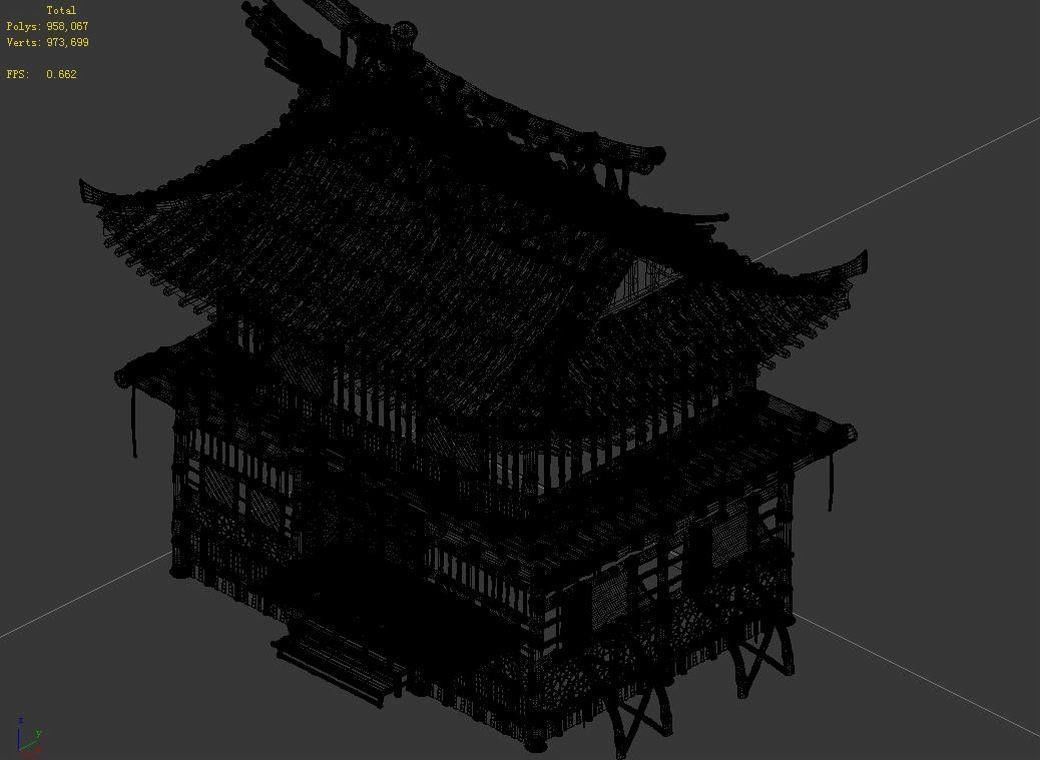 Game Building - Wo Hill Road Building 02 3D model_5