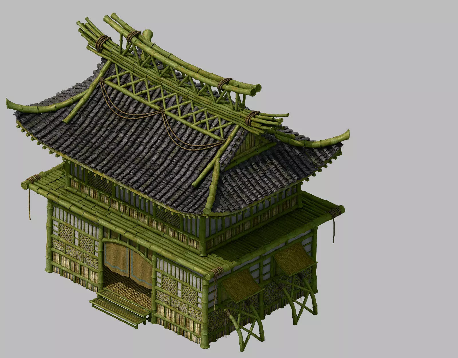 Game Building - Wo Hill Road Building 02 3D model_0