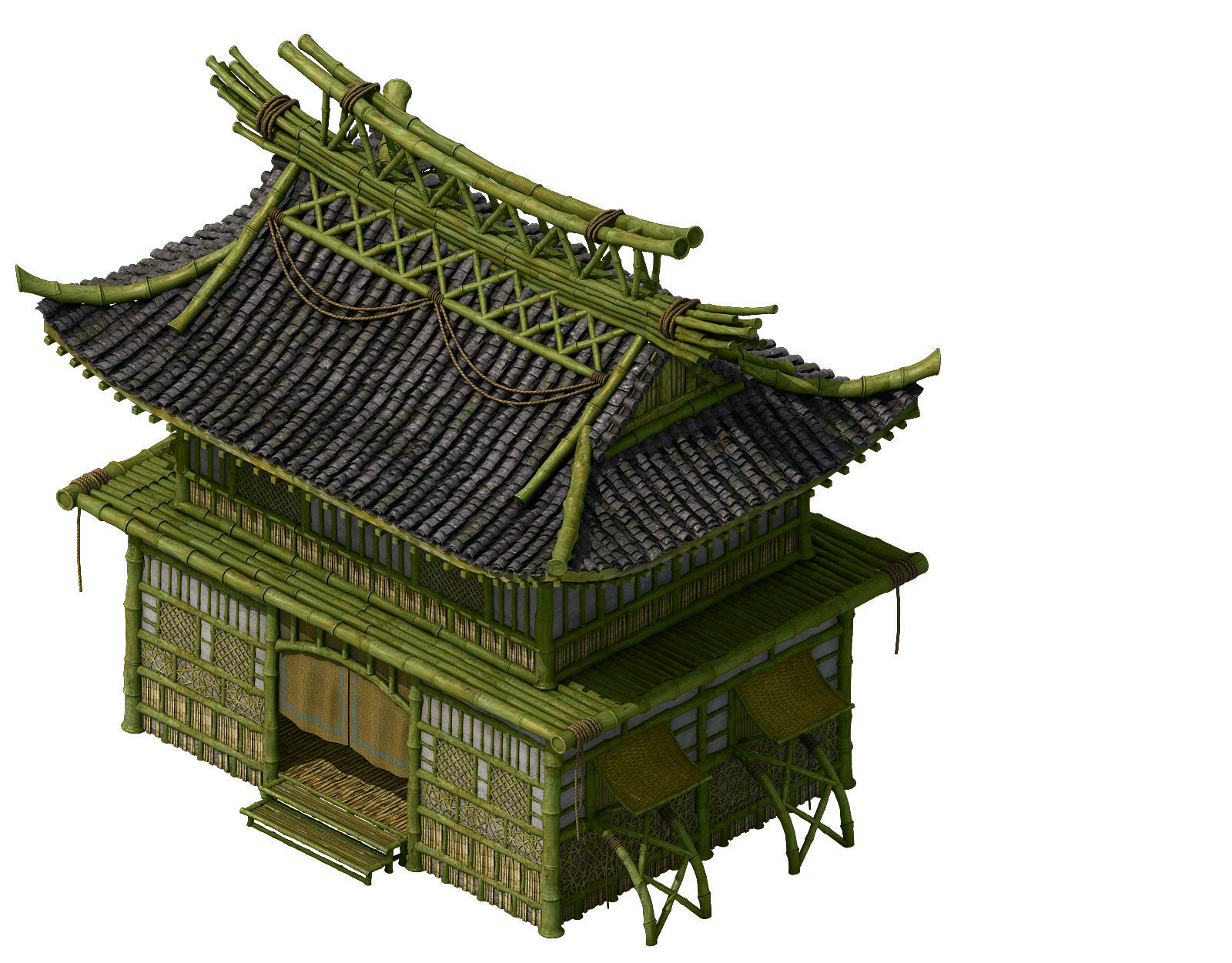 Game Building - Wo Hill Road Building 02 3D model_1