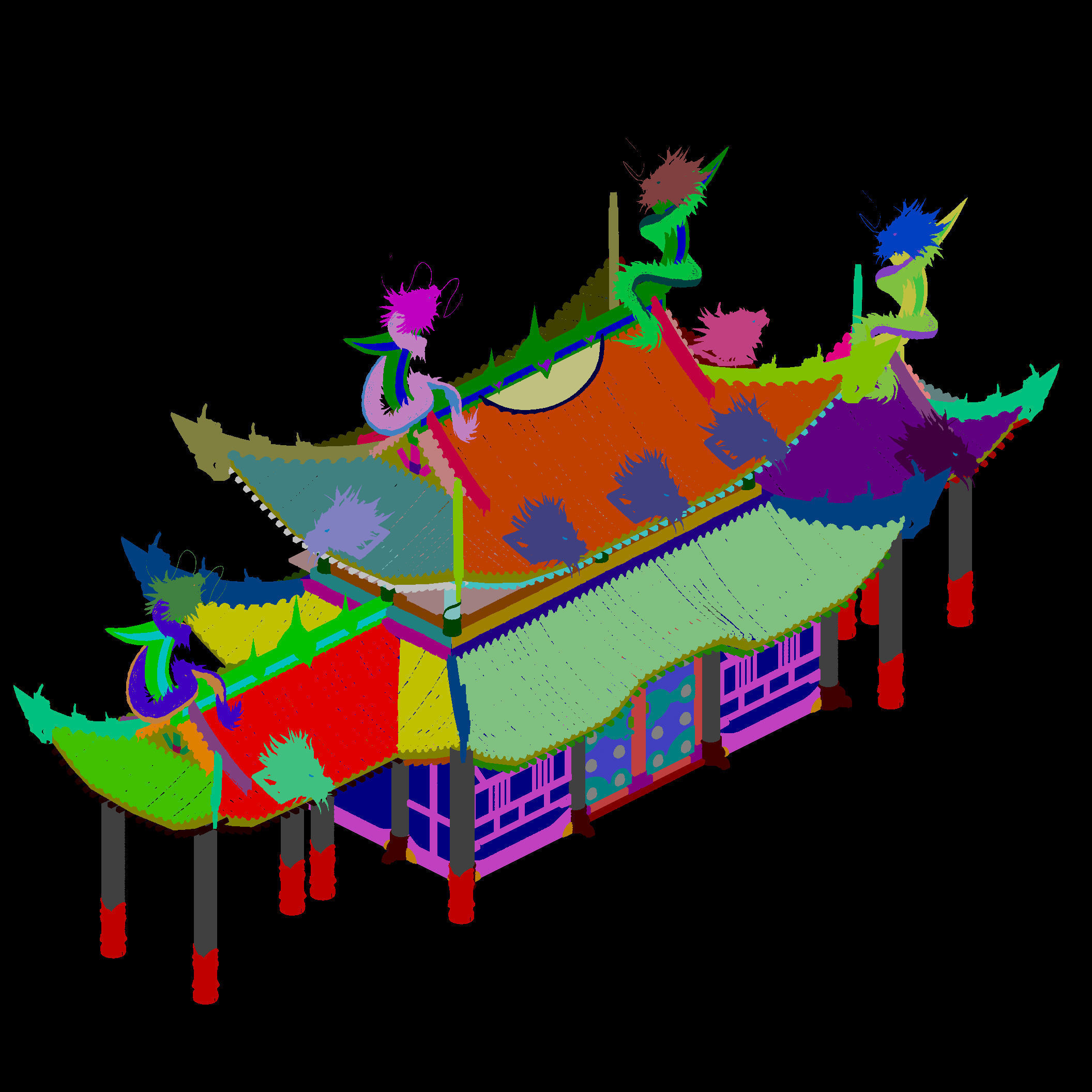 Game Architecture - Royal Palace - Shing Mun 01 3D model_2