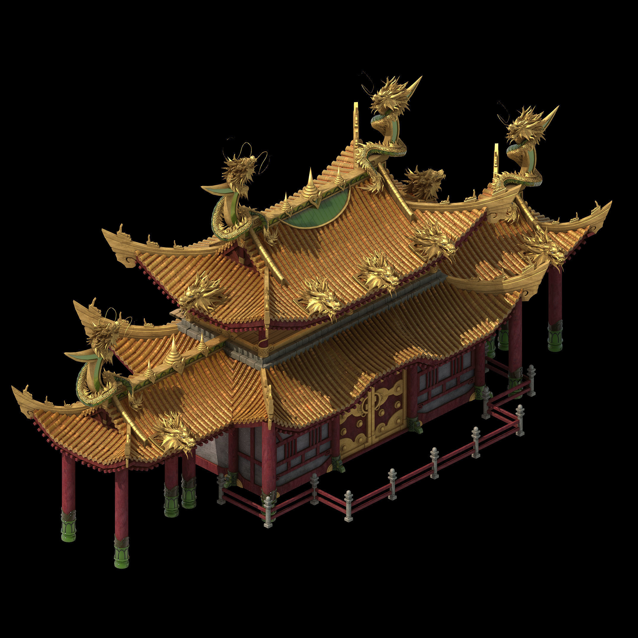 Game Architecture - Royal Palace - Shing Mun 01 3D model_1