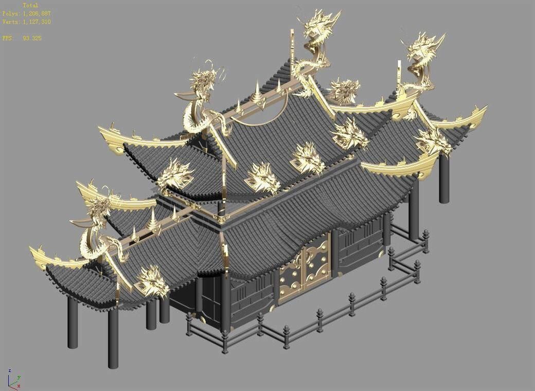 Game Architecture - Royal Palace - Shing Mun 01 3D model_4