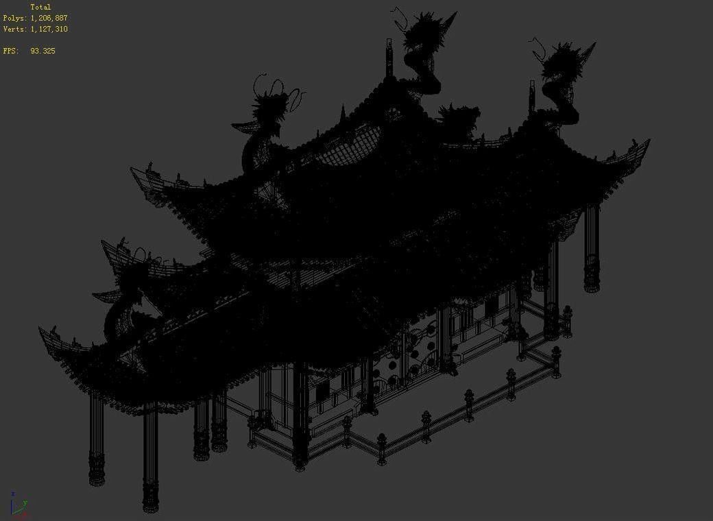 Game Architecture - Royal Palace - Shing Mun 01 3D model_3