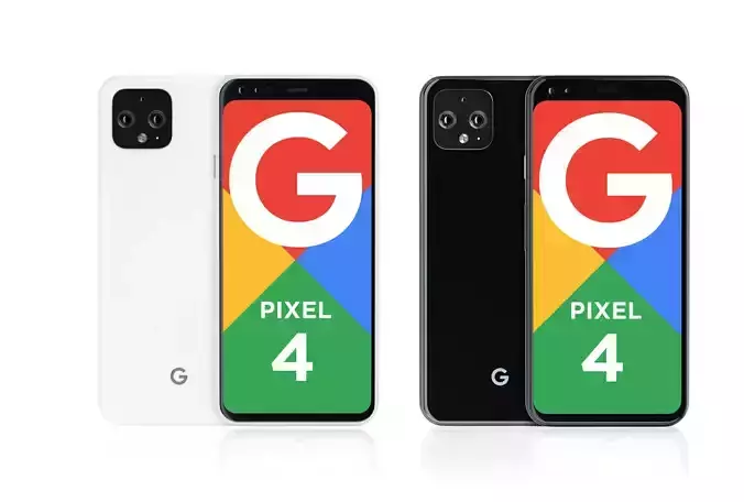 Google Pixel 4 Black and White 3D model