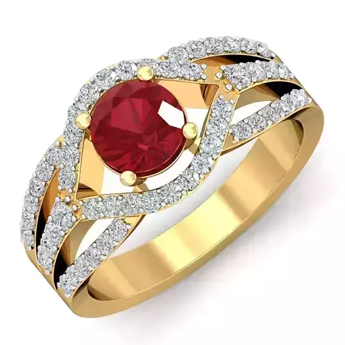 Women cocktail ring 3dm stl render detail 