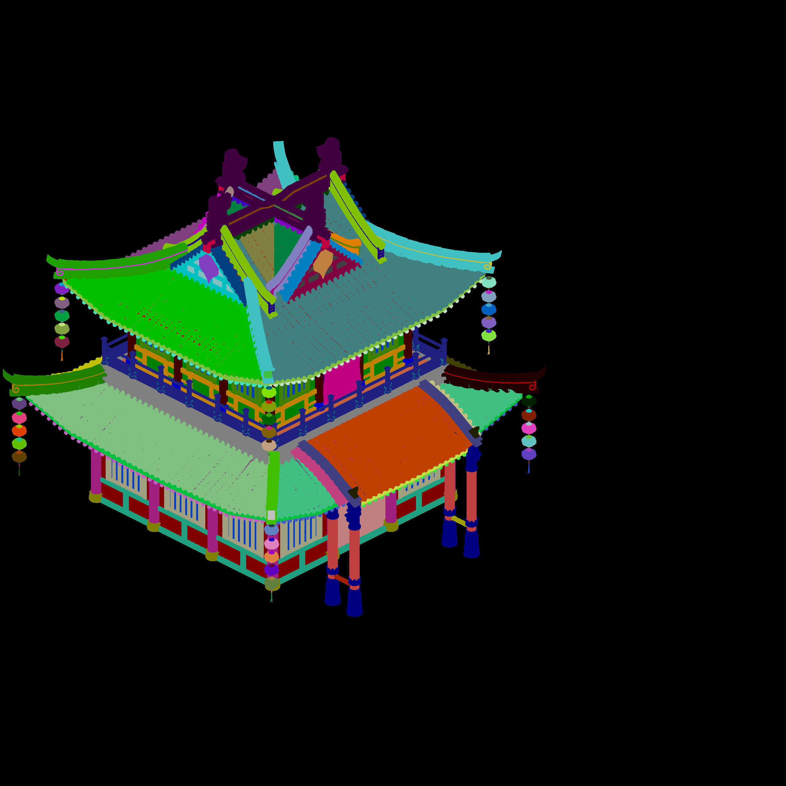 Game Building - Inn - Hotel 01 3D model_3