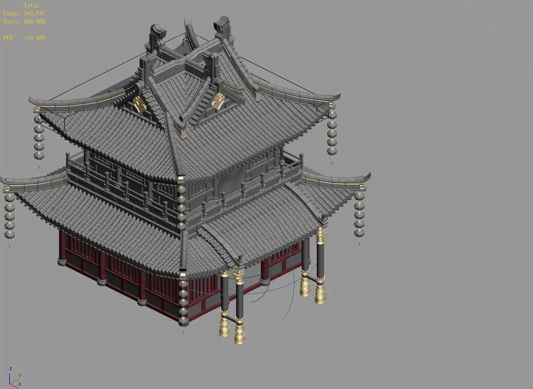 Game Building - Inn - Hotel 01 3D model_7