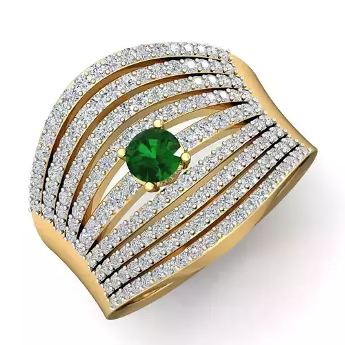 Women cocktail ring 3dm stl render detail 