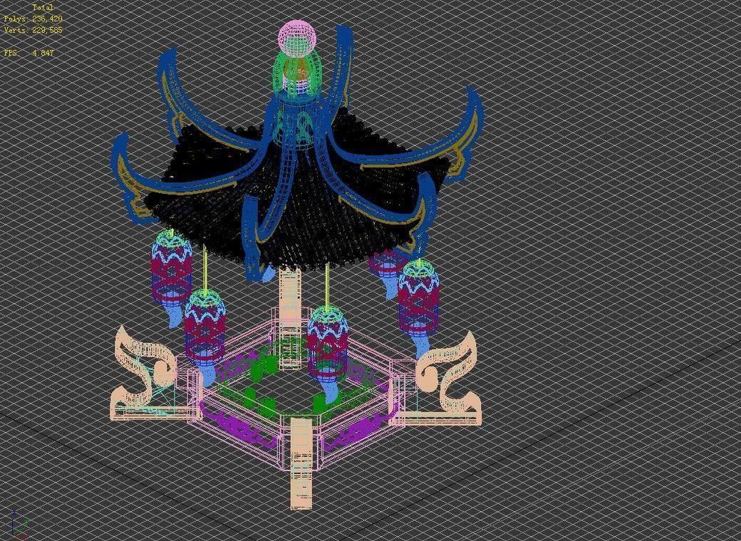 Game Architecture - Gazebo 1127 3D model_6