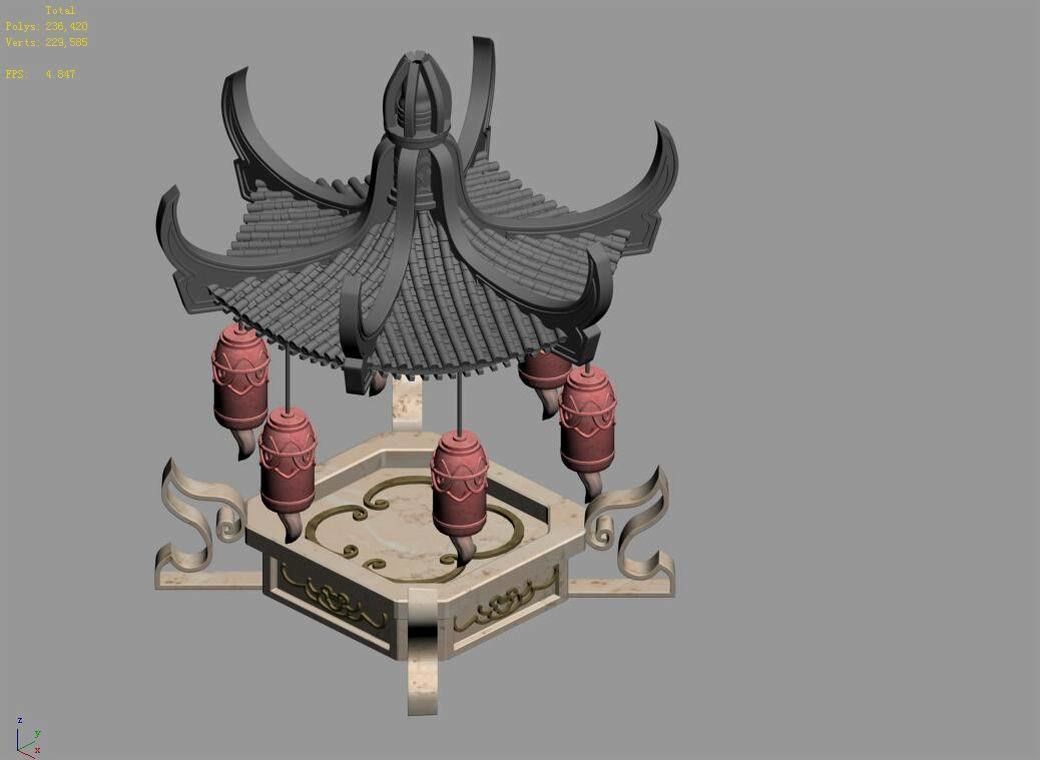 Game Architecture - Gazebo 1127 3D model_7