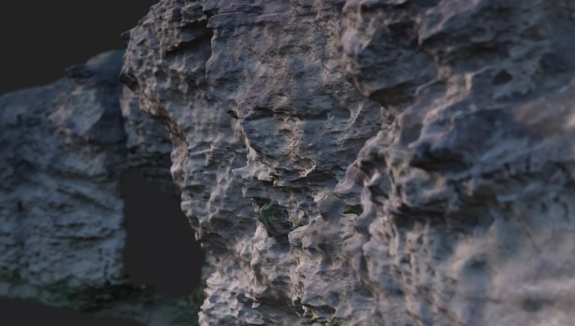 Sedimentary Rock Cliff 3D Scan Free low-poly 3D model
