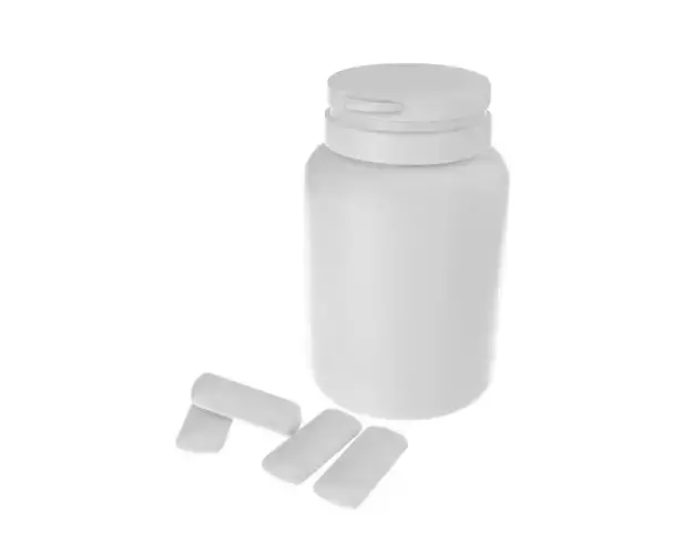 Plastic bottle for chewing gum 3D model